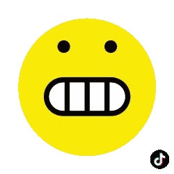 Yellow Smiley Face With TikTok Logo Sticker