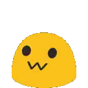 Yellow Smiley Face With W Mouth Sticker