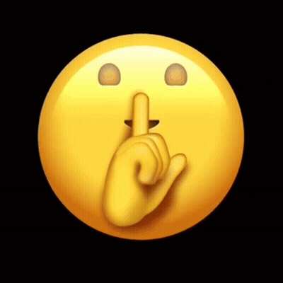 Yellow Smiley Finger To Mouth GIF