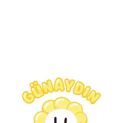 Yellow Smiley Flower Surrounded By Flowers And Leaves Sticker