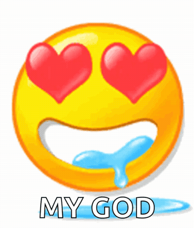 Yellow Smiley Heart Eyes My God GIF