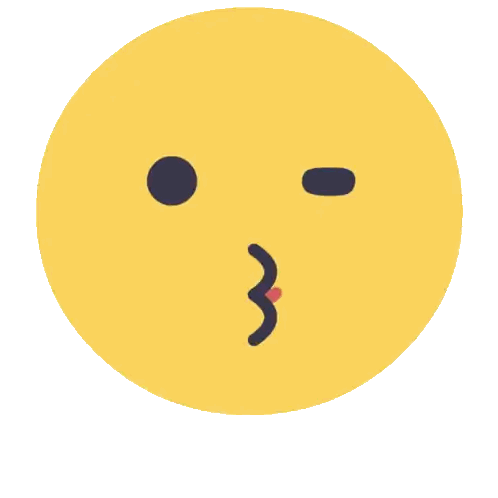 Yellow Smiley Heart In Mouth Sticker