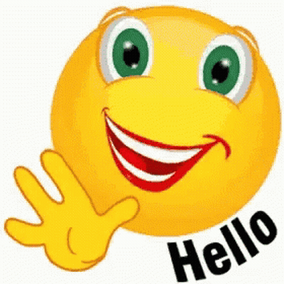 Yellow Smiley Hello GIF