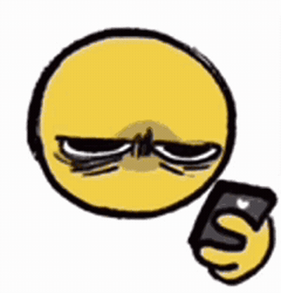 Yellow Smiley Holding Cell Phone GIF