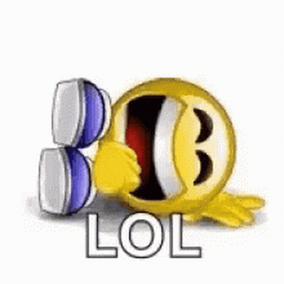 Yellow Smiley Holding Object Says Lol GIF