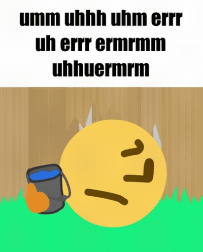 Yellow Smiley Horned Face With Bucket Of Water GIF