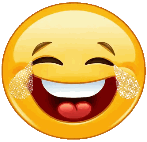 Yellow Smiley Laughing With Tears Sticker
