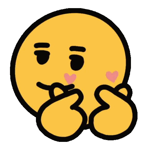 Yellow Smiley Making Heart With Hands Sticker