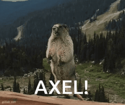 Yellow Smiley Saying Hola Axel GIF