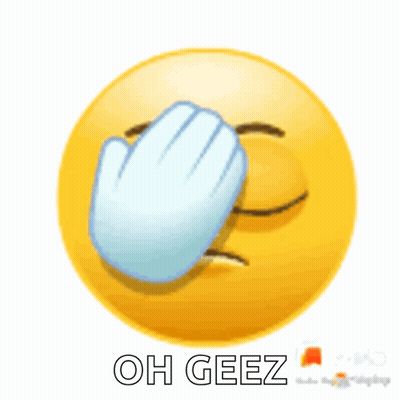 Yellow Smiley Saying Oh Geez GIF