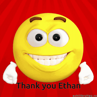 Yellow Smiley Saying Thank You Ethan GIF