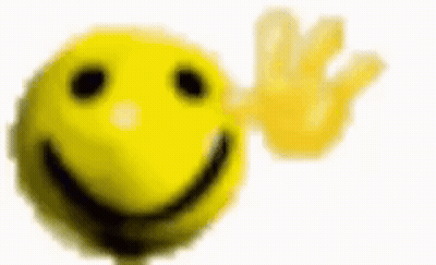 Yellow Smiley Waving Hand
