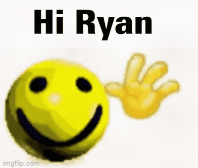 Yellow Smiley Waving Saying Hi Ryan GIF