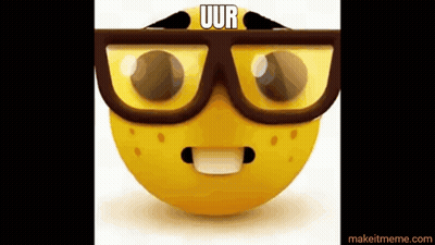 Yellow Smiley Wearing Glasses With Uur GIF