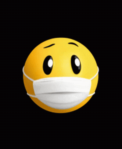 Yellow Smiley Wearing Medical Mask GIF