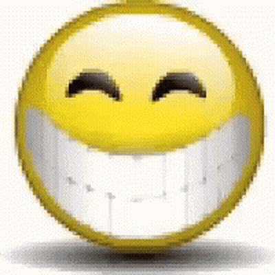 Yellow Smiley With Big White Teeth Smiling GIF