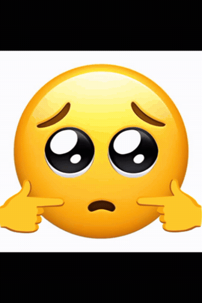 Yellow Smiley With Black Eyes Pointing To Itself GIF