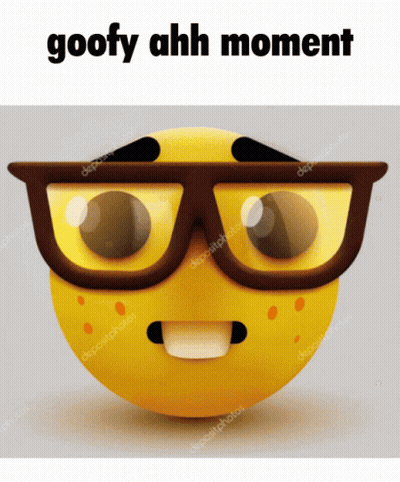 Yellow Smiley With Glasses Goofy Ahh Moment GIF