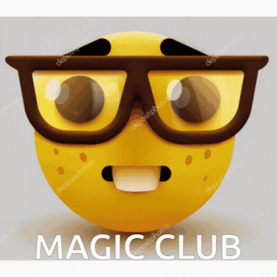 Yellow Smiley With Glasses Magic Club GIF