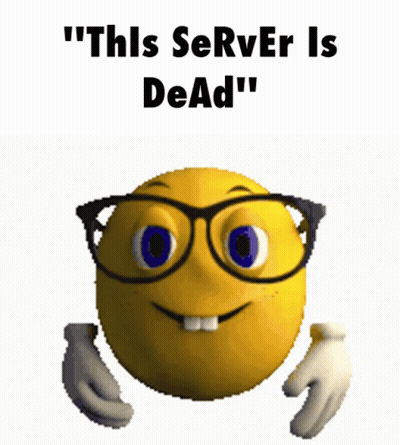 Yellow Smiley With Glasses Says Server Is Dead GIF