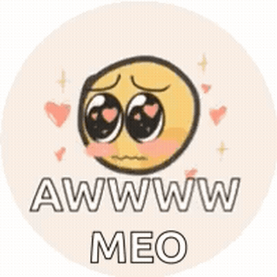 Yellow Smiley With Heart Eyes Awww Meo GIF