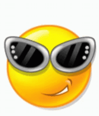 Yellow Smiley With Sunglasses GIF