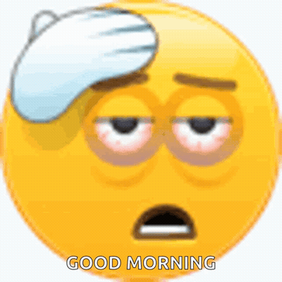 Yellow Smiley With Towel Saying Good Morning GIF