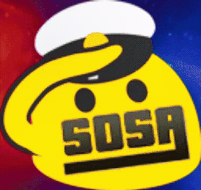 Yellow Smiley With White Hat Saying Sosa GIF