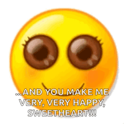 Yellow Smiley You Make Me Happy Sweetheart GIF