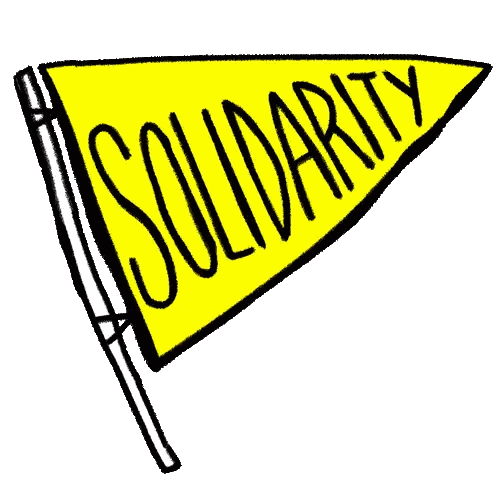 Yellow Solidarity Pennant Sticker
