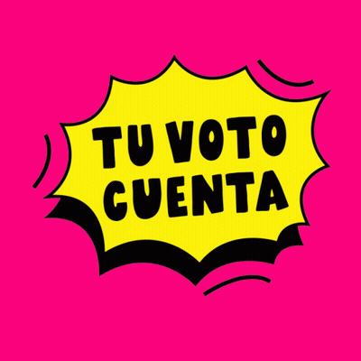 Yellow Speech Bubble Saying Tu Voto Cuenta GIF
