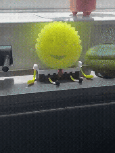 Yellow Sponge Smiling GIF