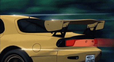 Yellow Sports Car With License Plate 17 997 GIF
