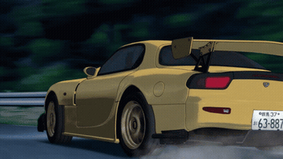 Yellow Sports Car With License Plate 63 GIF