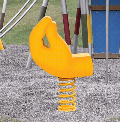 Yellow Spring Hand On Gravel GIF