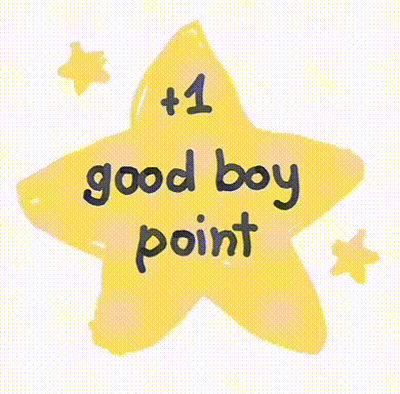 Yellow Star Saying Good Boy Point