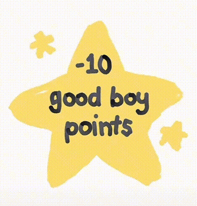 Yellow Star Saying Good Boy Points GIF
