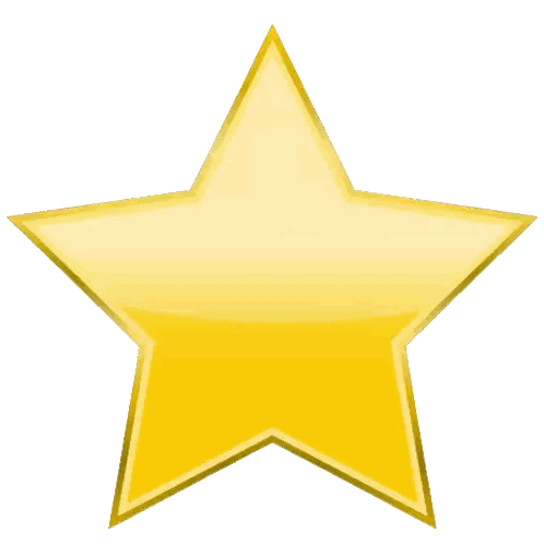 Yellow Star With A Letter Sticker