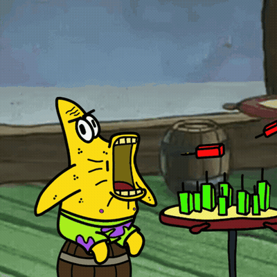 Yellow Starfish Standing Next To Table With Green Sticks GIF