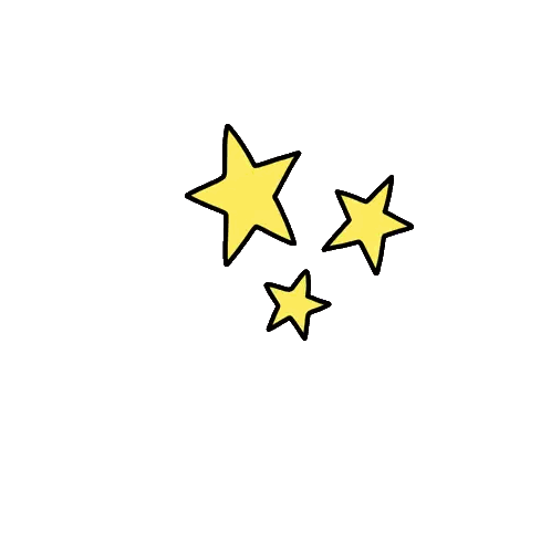Yellow Stars With Black Outline Sticker
