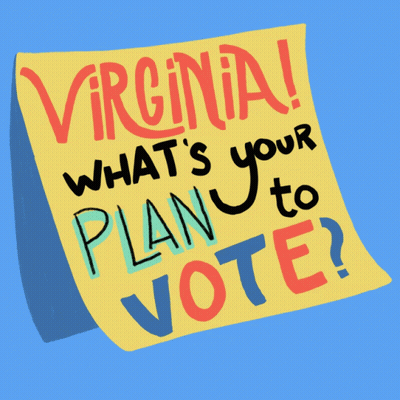 Yellow Sticky Note Virginia What's Your Plan To Vote GIF