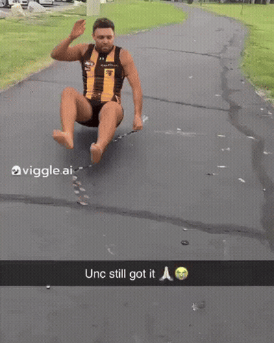 Yellow Striped Man Sliding Unc Still Got It GIF