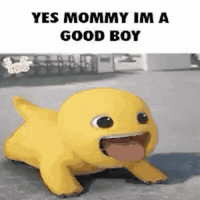 Yellow Stuffed Animal Crawling GIF