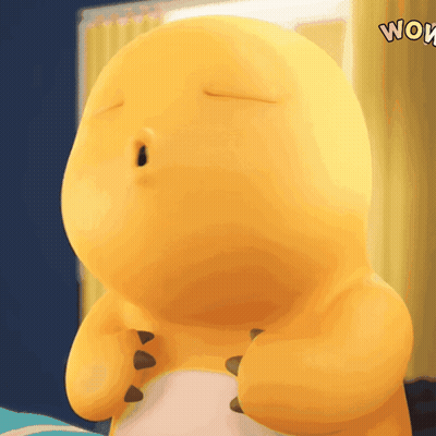 Yellow Stuffed Animal Wow GIF