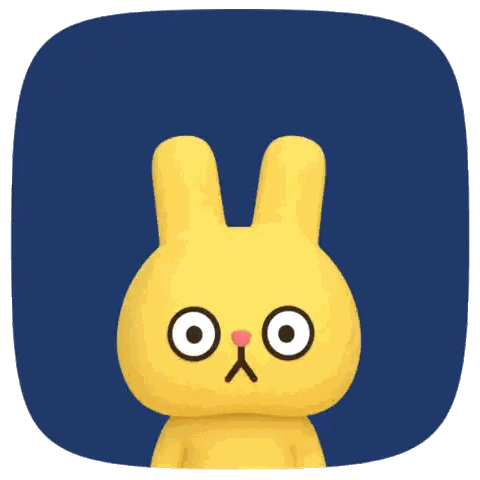 Yellow Stuffed Bunny With Pink Nose Sticker