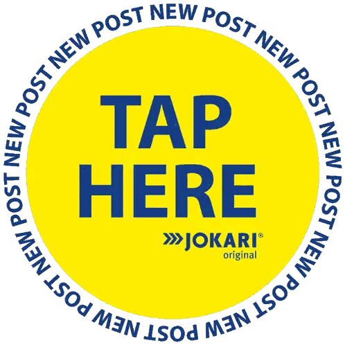 Yellow Tap Here Circle Sticker