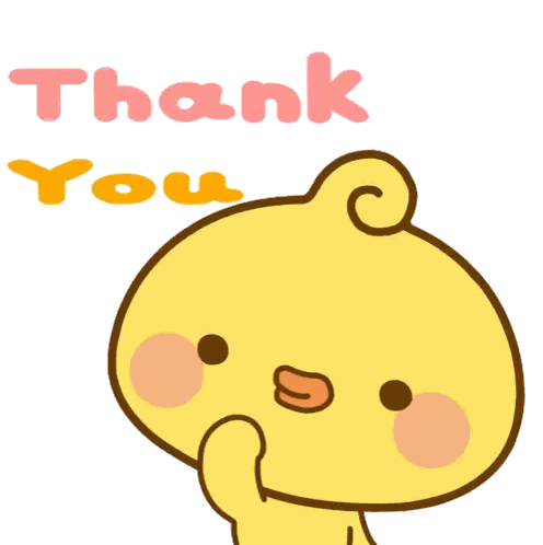 Yellow Teddy Bear With Pink Heart Saying Thank You Sticker
