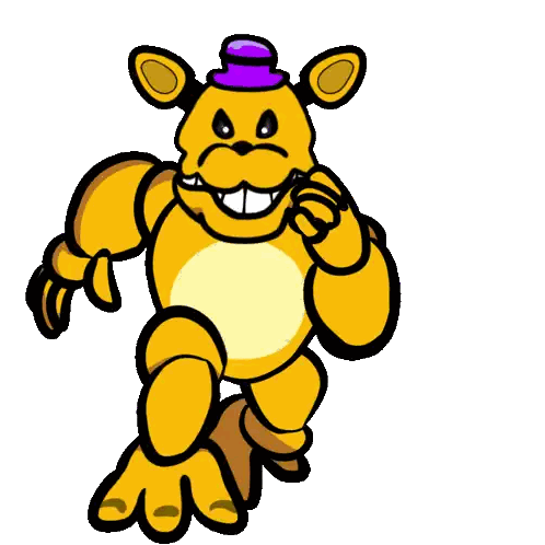 Yellow Teddy Bear With Purple Hat Sticker