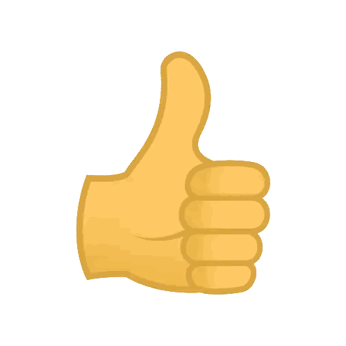 Yellow Thumbs Up Sign Sticker