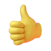 Yellow Thumbs Up Sign Sticker